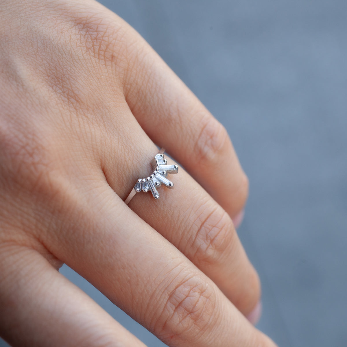 Long Meridian Ring - Platinum