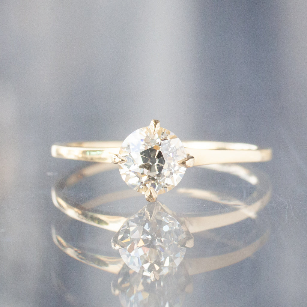 Penelope Ring - Antique Old European Cut Diamond (.856ct)