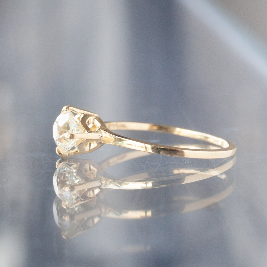 Penelope Ring - Antique Old European Cut Diamond (.856ct)