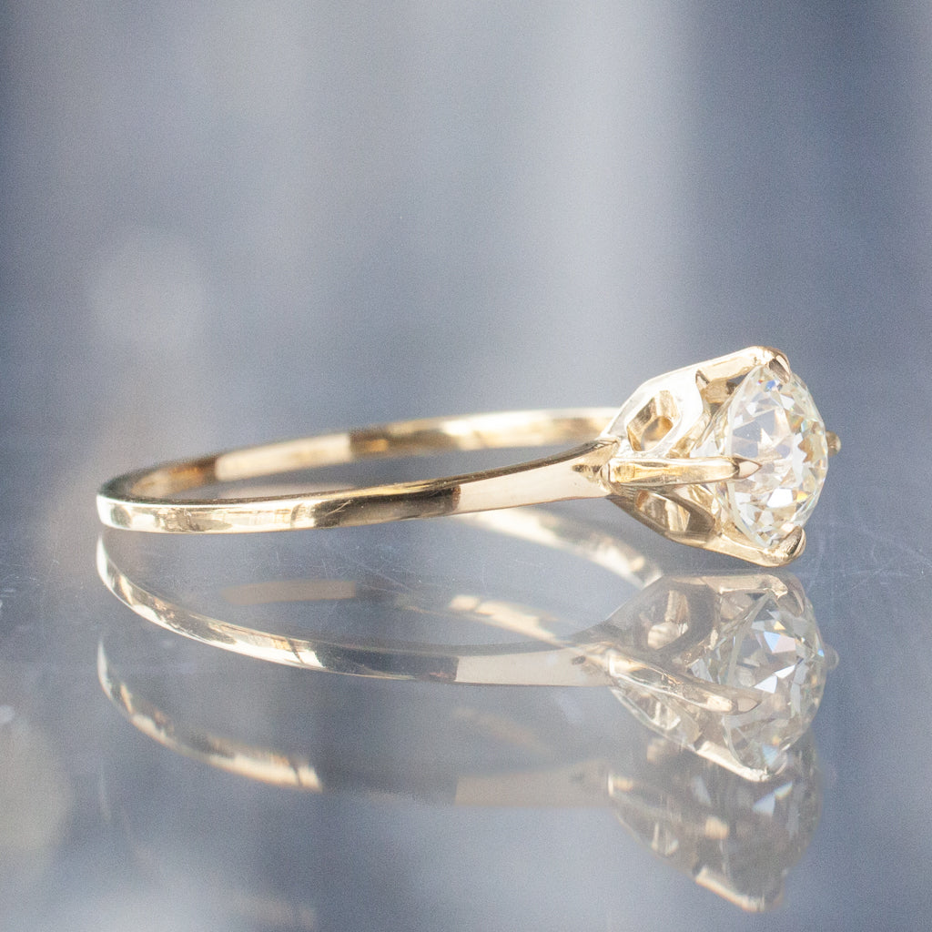 Penelope Ring - Antique Old European Cut Diamond (.856ct)