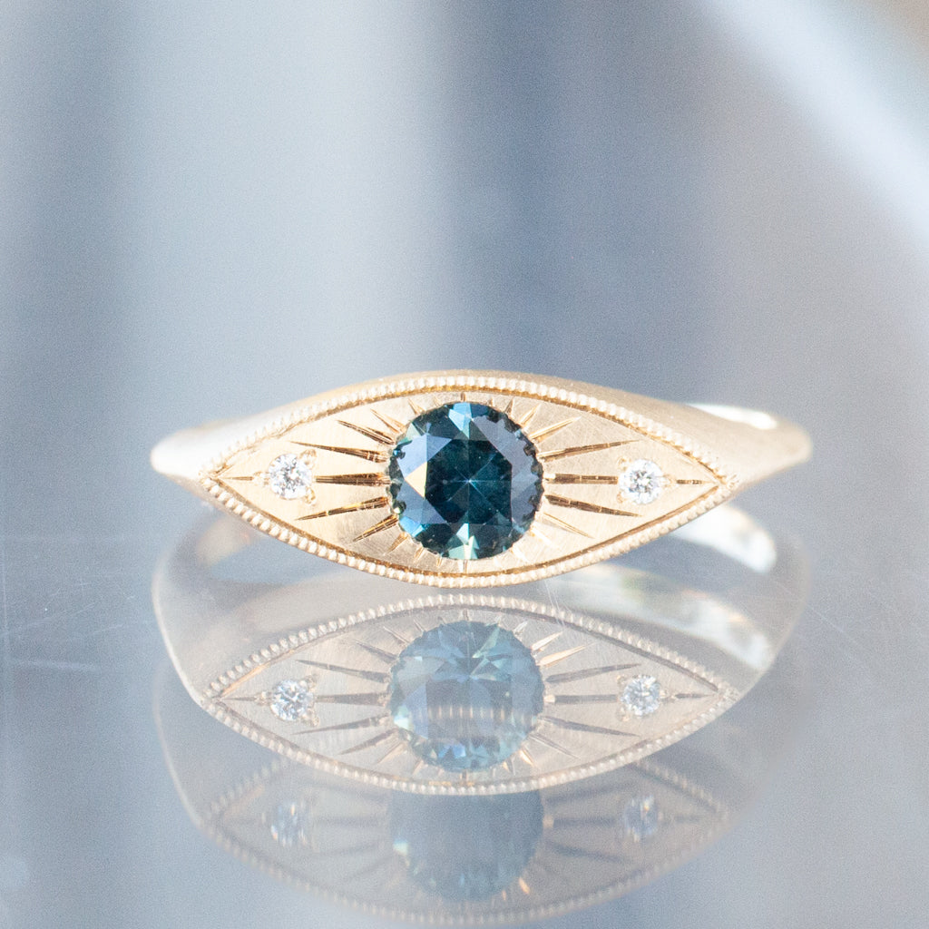 Brilliant Blue Montana Sapphire Petite Third Eye (.40ct)