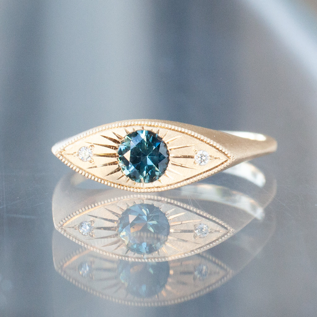 Brilliant Blue Montana Sapphire Petite Third Eye (.40ct)