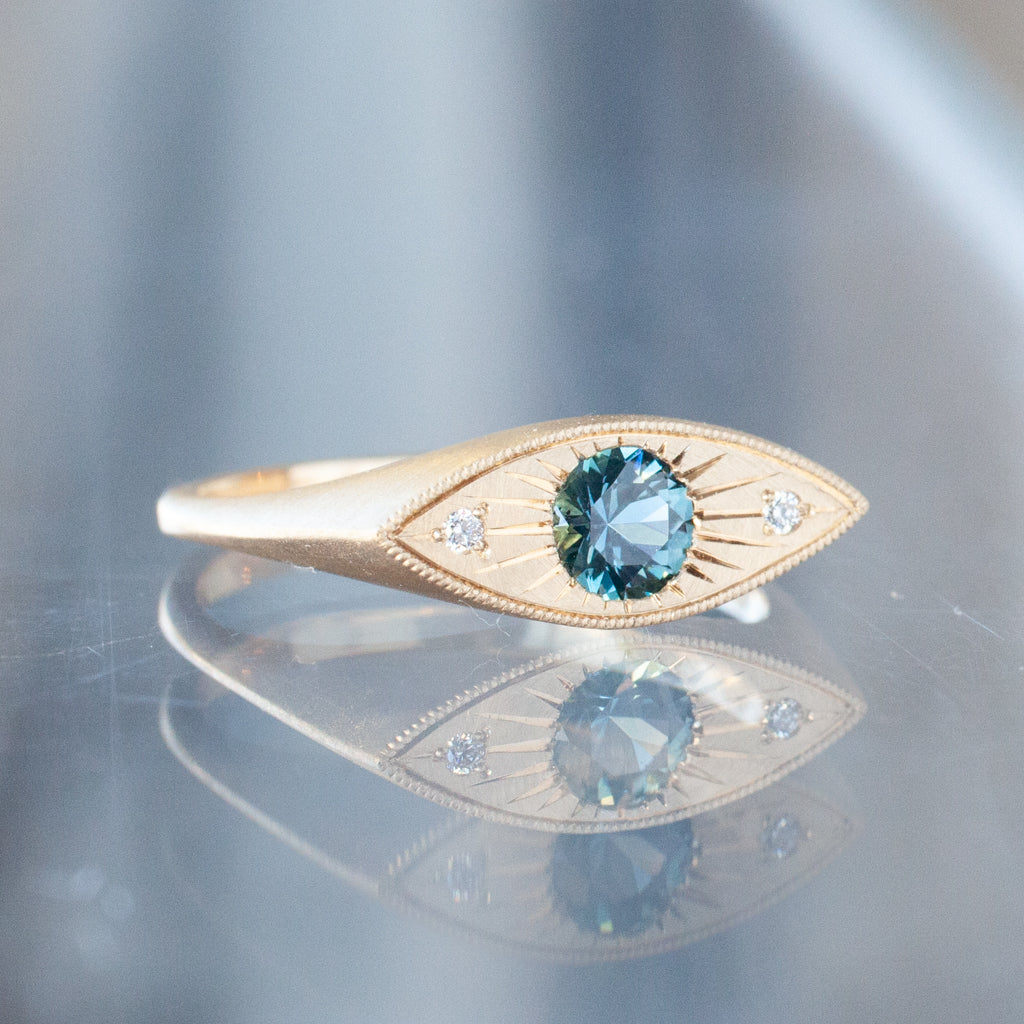 Brilliant Blue Montana Sapphire Petite Third Eye (.40ct)