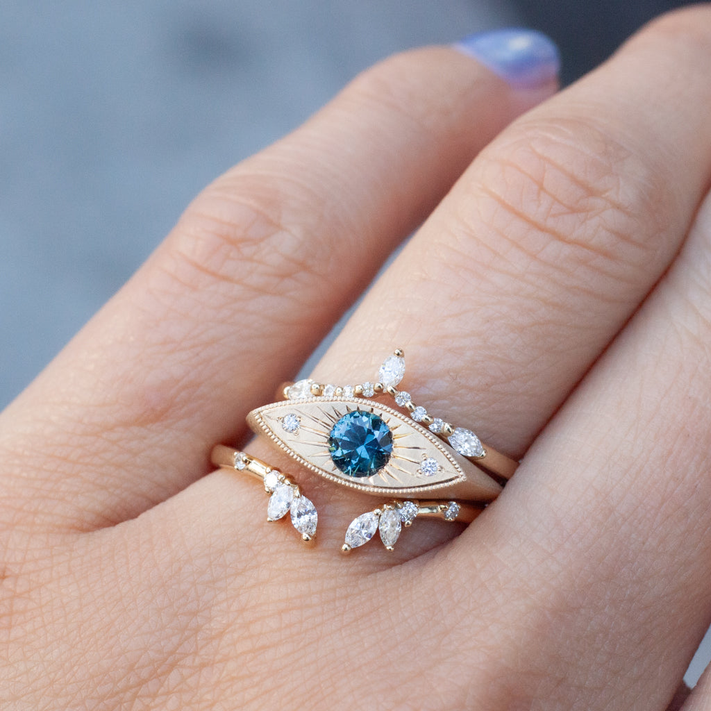 Brilliant Blue Montana Sapphire Petite Third Eye (.40ct)