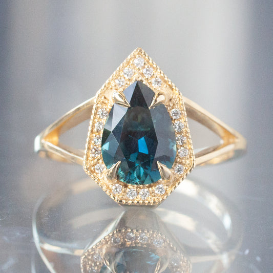 Classic Cerulean Blue Sapphire Phoebe