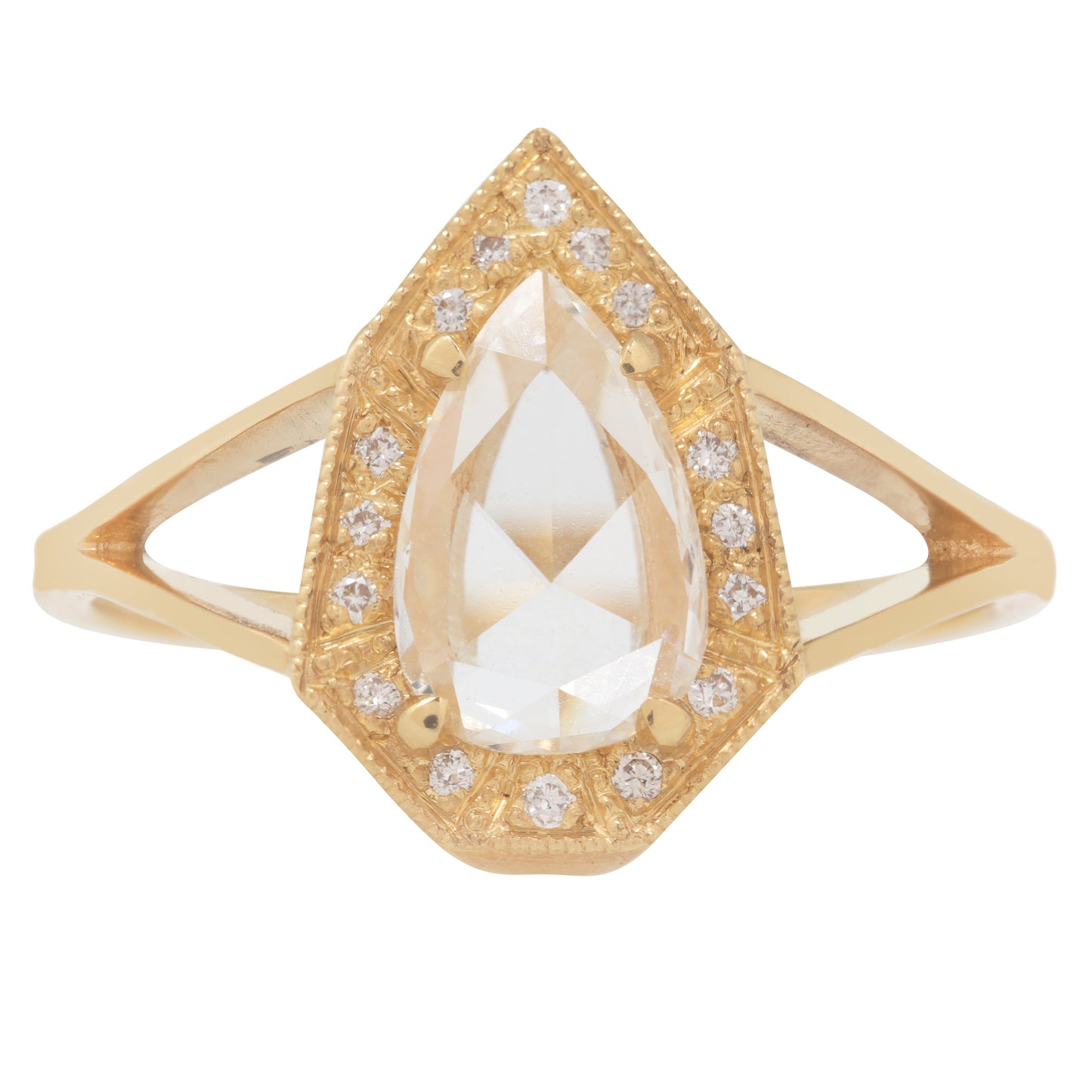 Classic Rose Cut White Diamond Phoebe