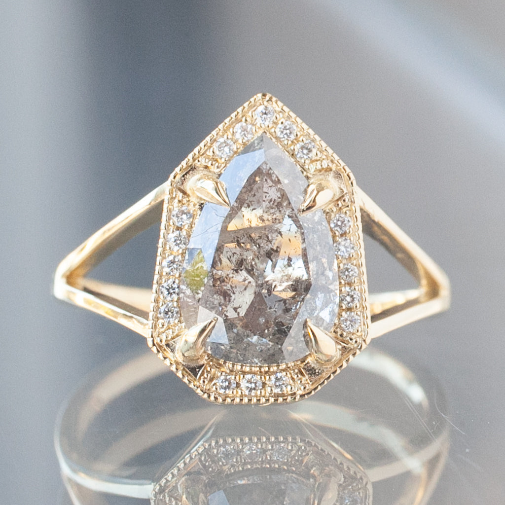 Grande Rose Cut Salt & Pepper Diamond Phoebe (2.03ct)