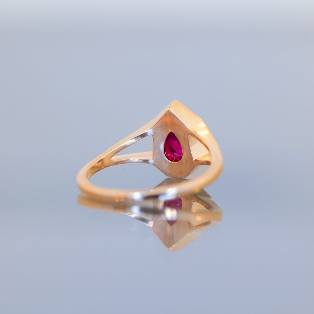 Petite Phoebe Ring - Cherry Red Ruby