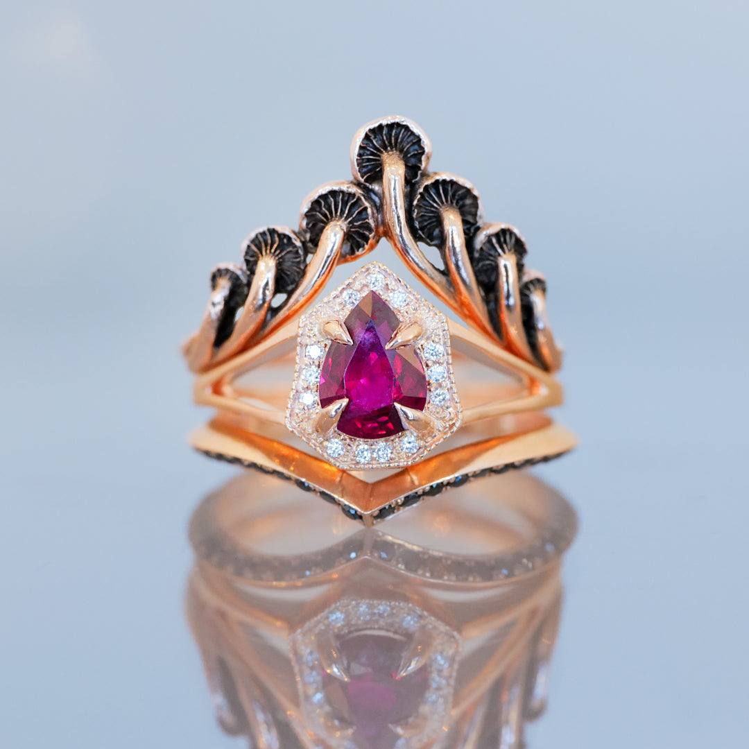 Petite Phoebe Ring - Cherry Red Ruby
