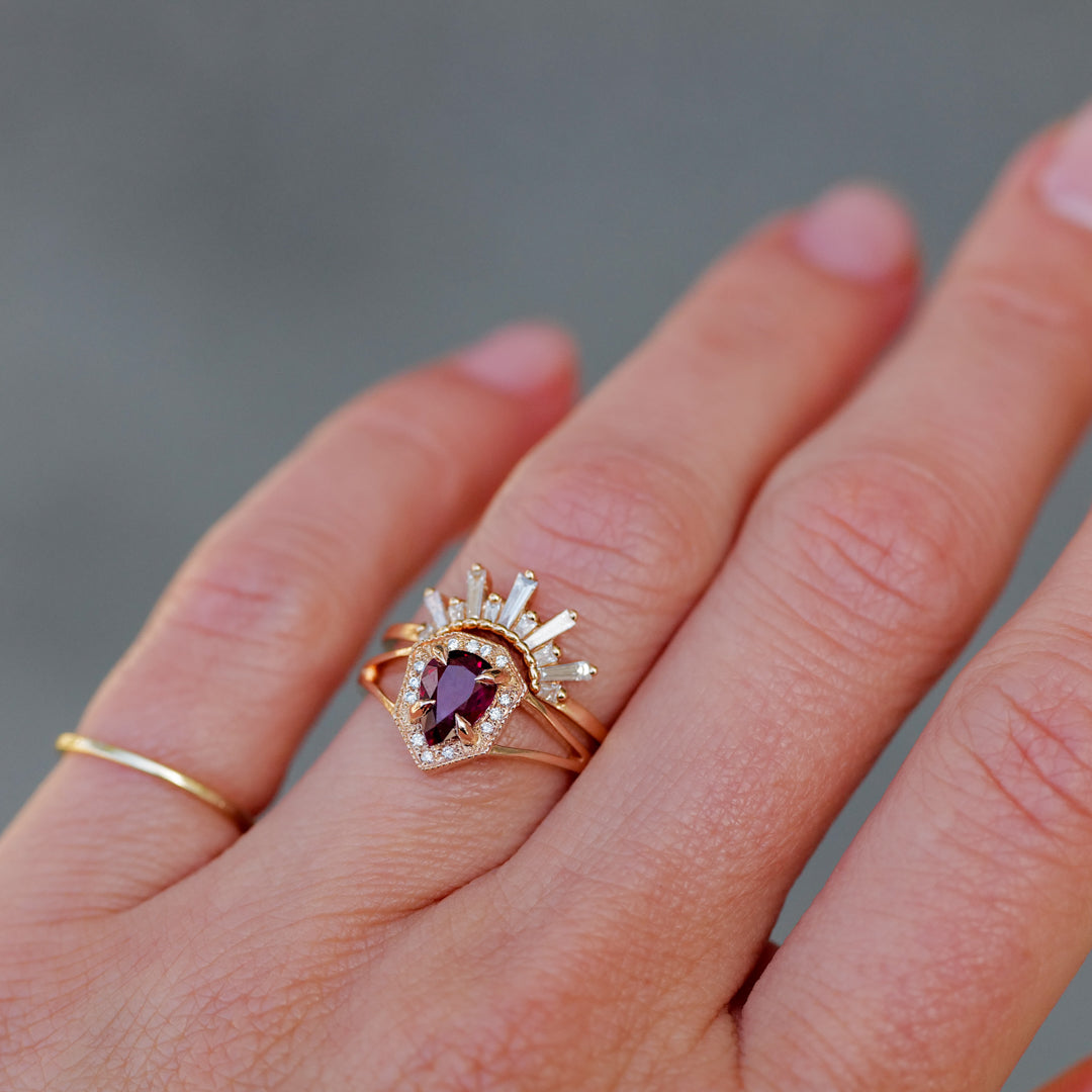 Petite Phoebe Ring - Cherry Red Ruby