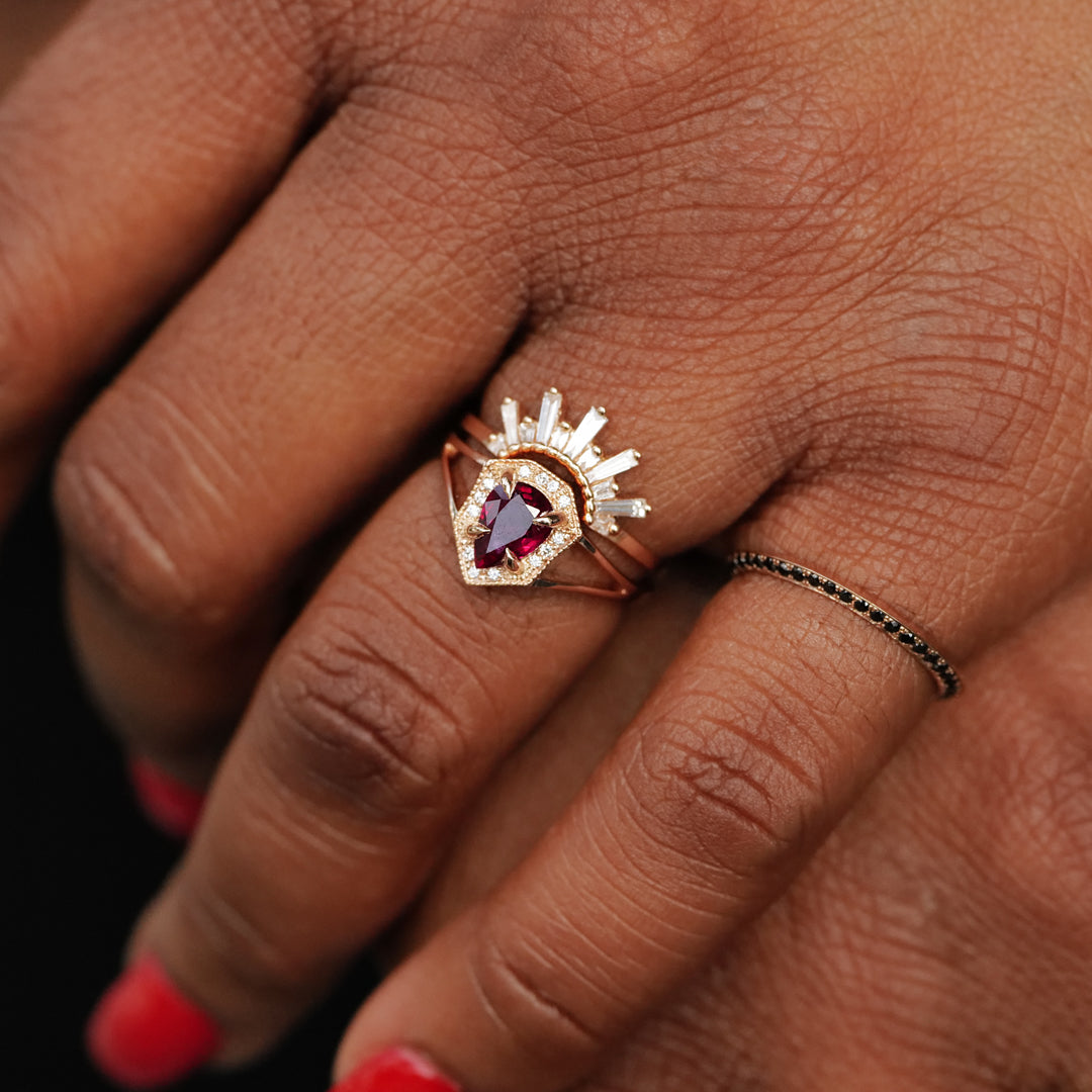 Petite Phoebe Ring - Cherry Red Ruby