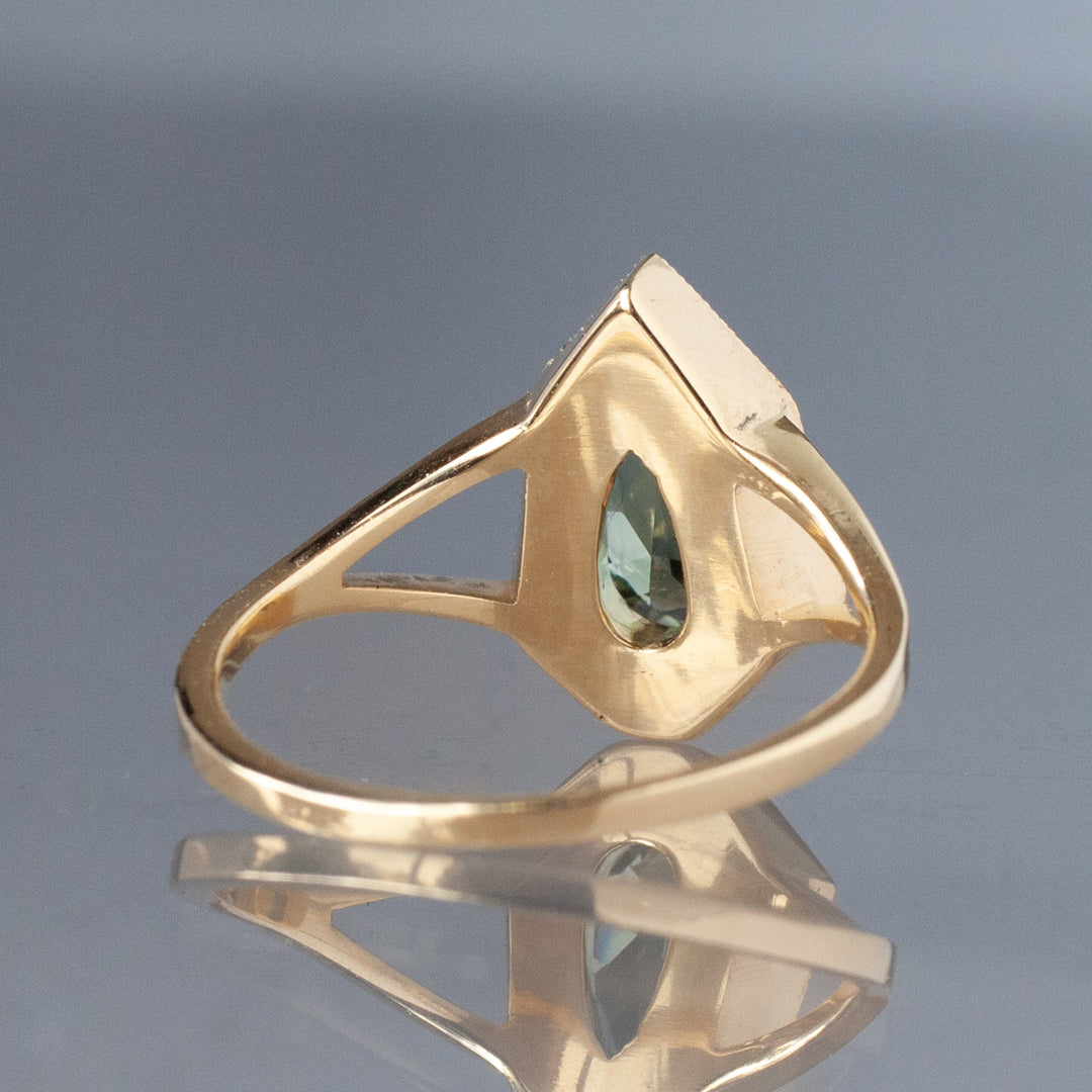 Phoebe Ring - Teal Madagascar Sapphire (1.54ct)
