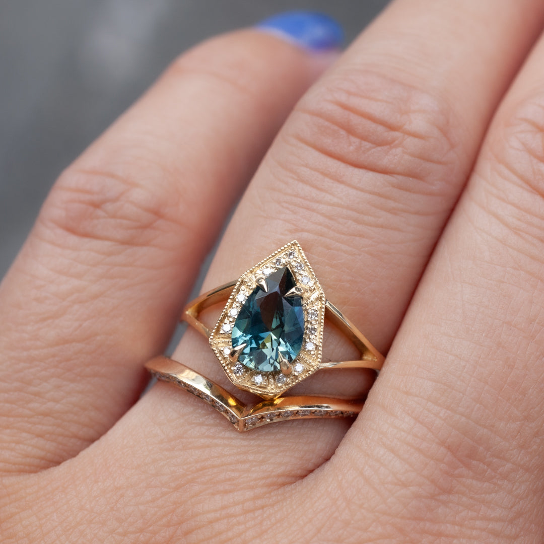 Phoebe Ring - Teal Madagascar Sapphire (1.54ct)