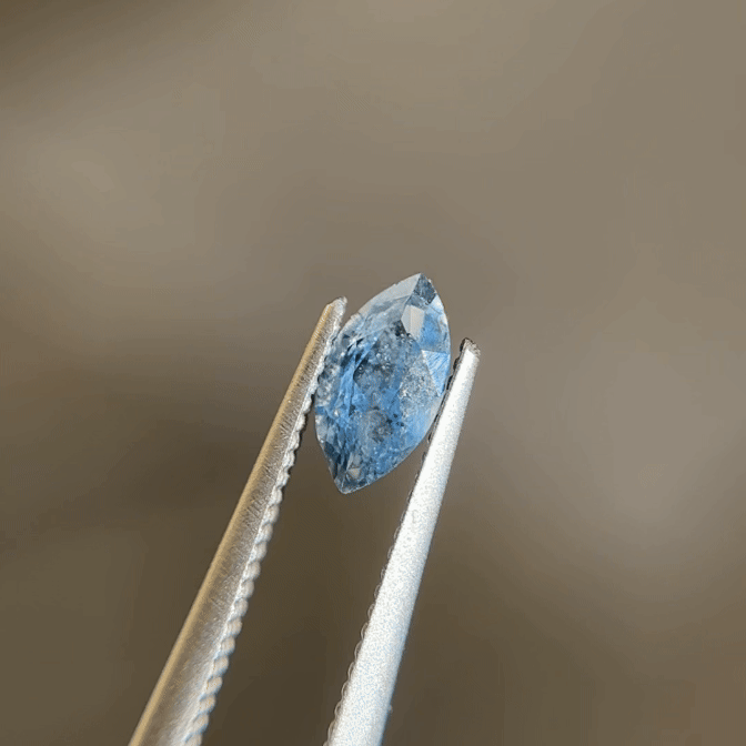 Cornflower Blue Brilliant Marquise Sapphire Petite Third Eye