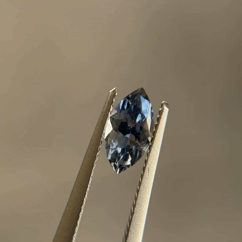 Stormy Blue Brilliant Marquise Sapphire Petite Third Eye