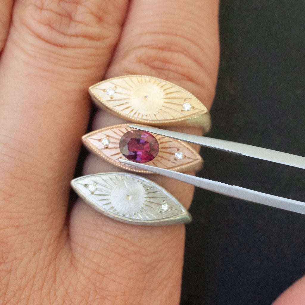 Scarlet Red Brilliant Oval Ruby Third Eye