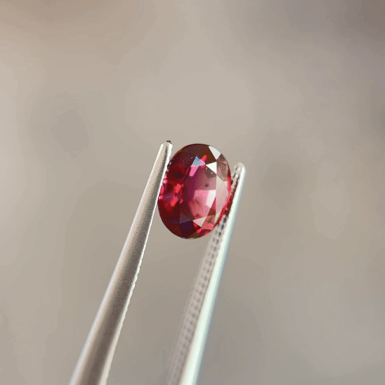Scarlet Red Brilliant Oval Ruby Third Eye