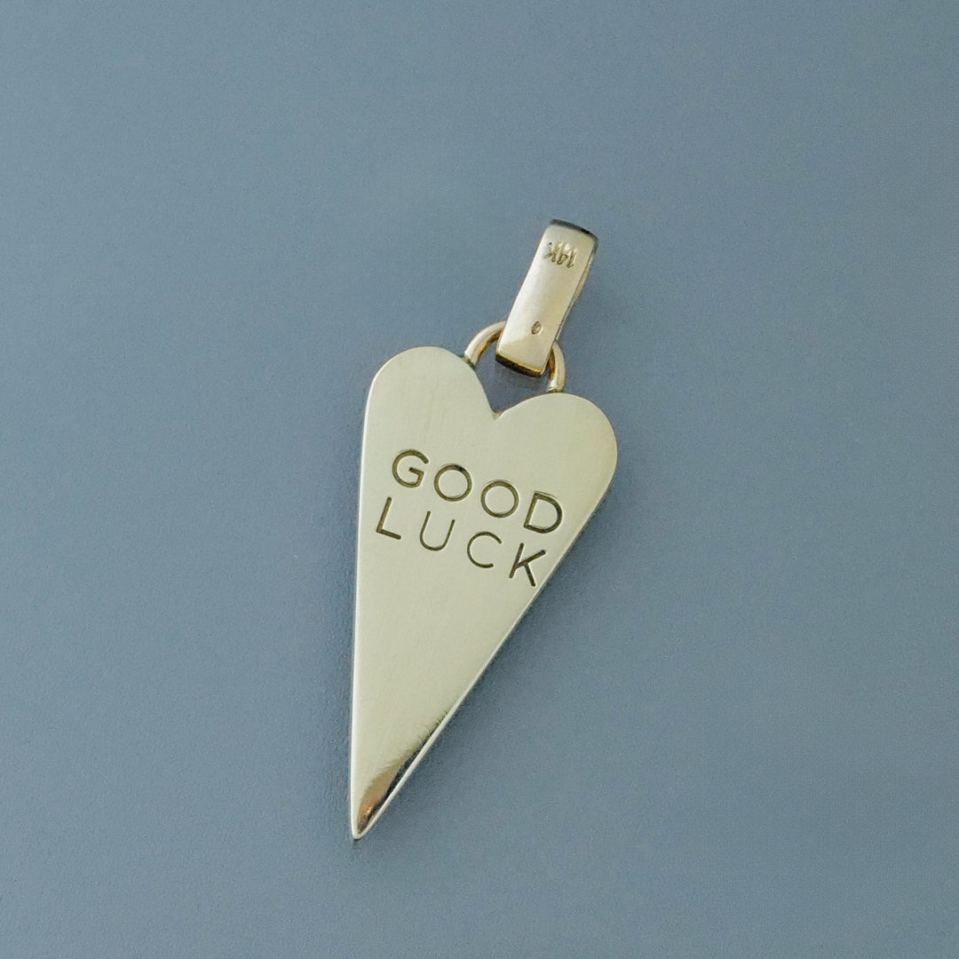 Checkerboard Punk Heart Pendant