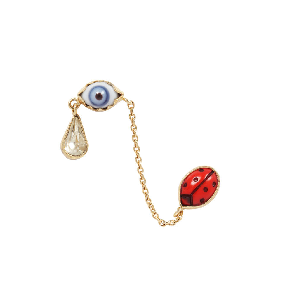 Eye Teardrop Double Stud