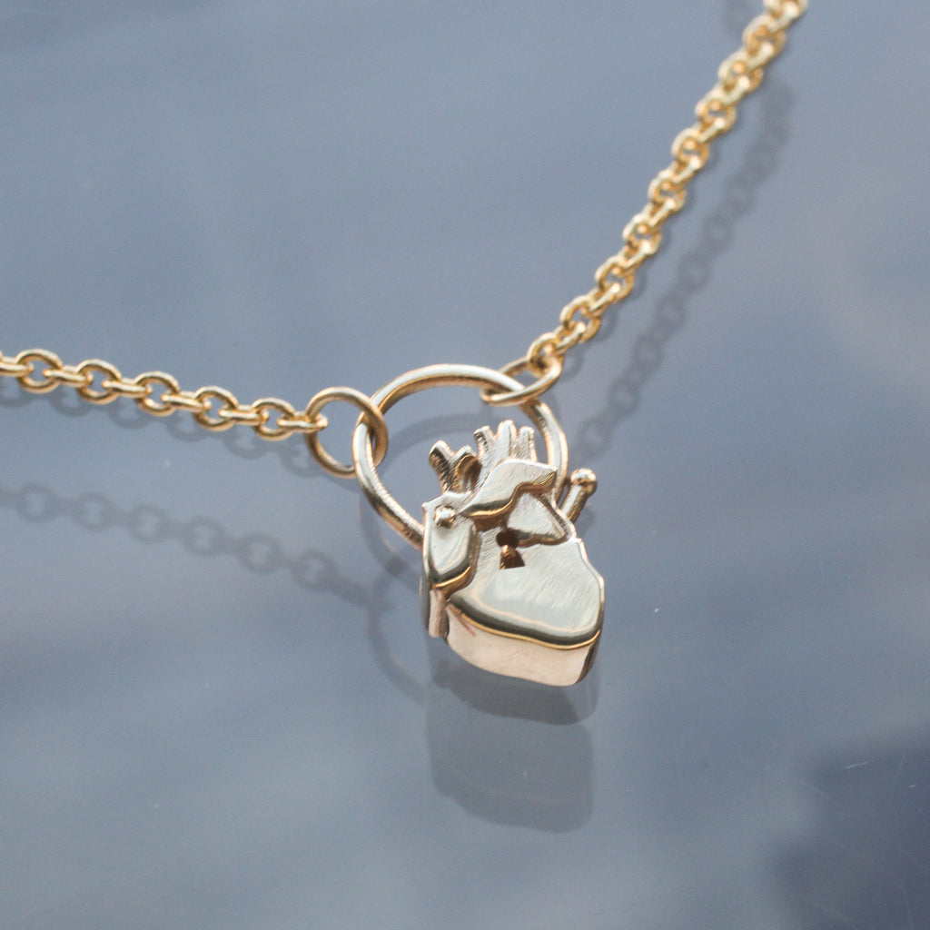 Anatomical Heart Lock Charm