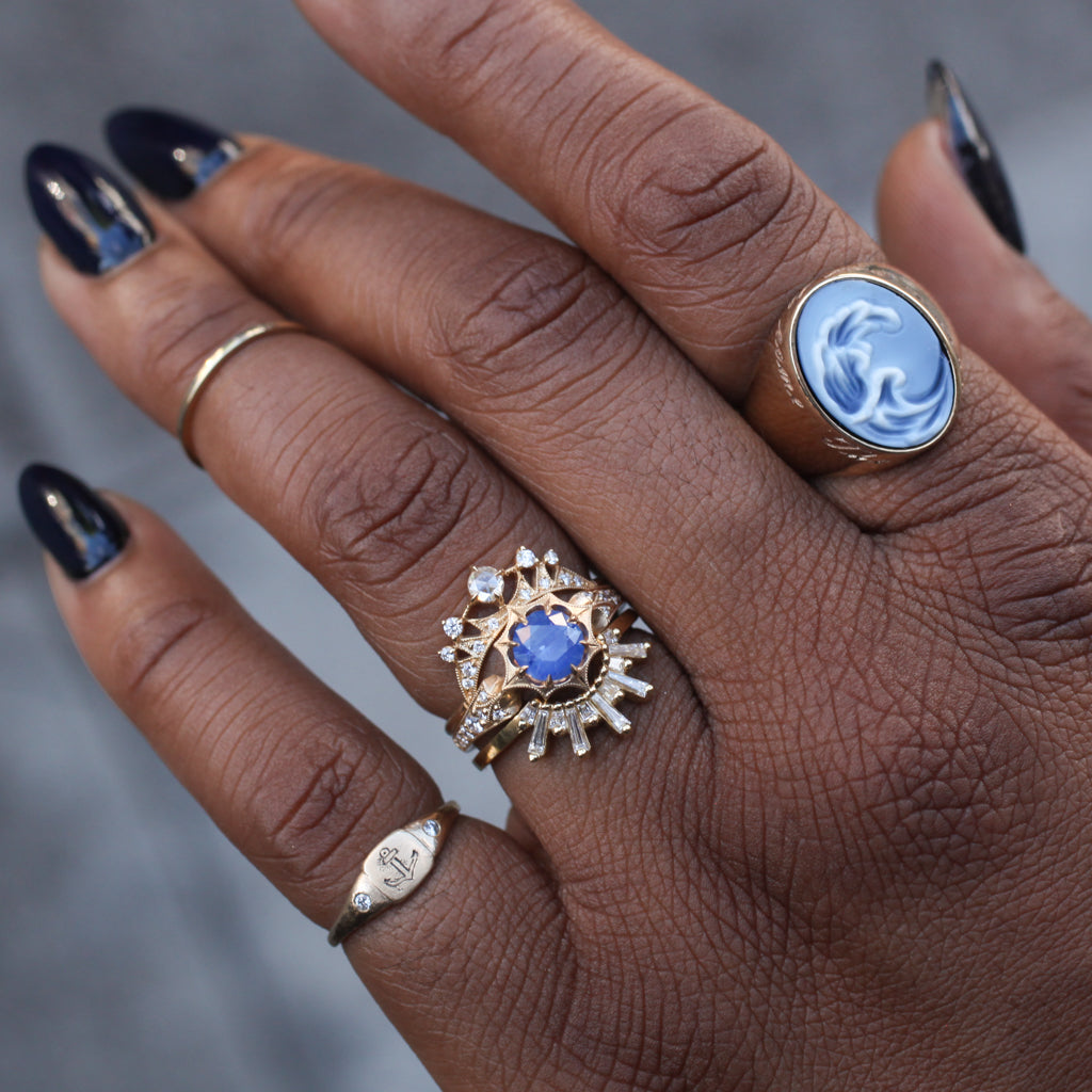 Wave Signet Ring