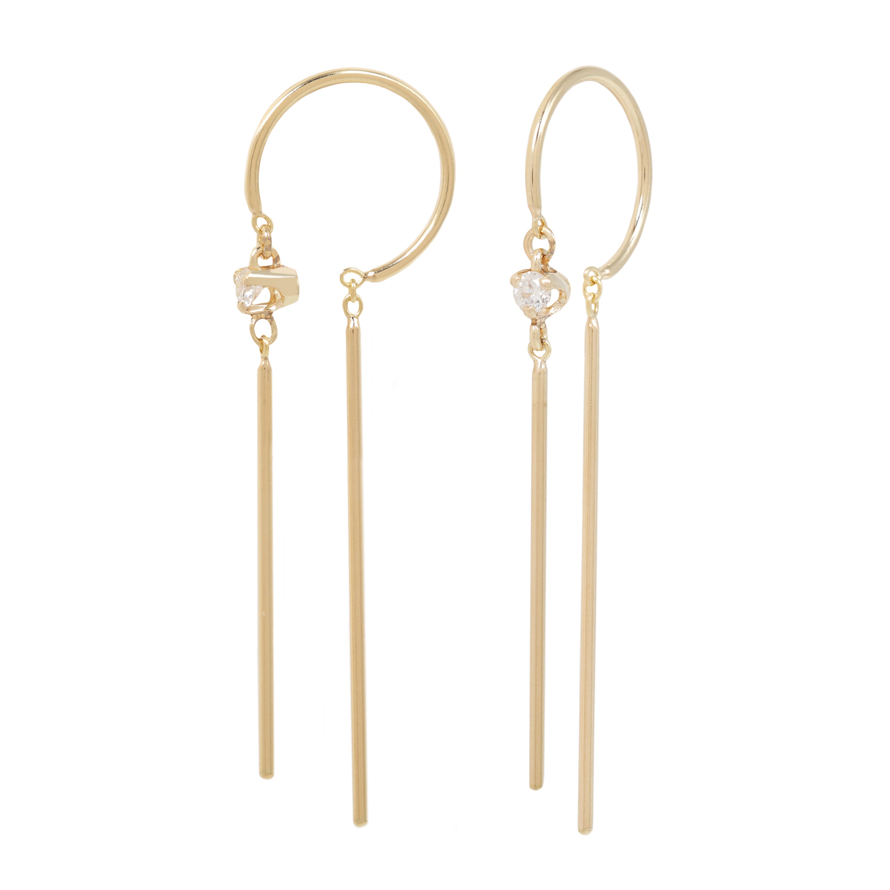 diamond hoop earrings