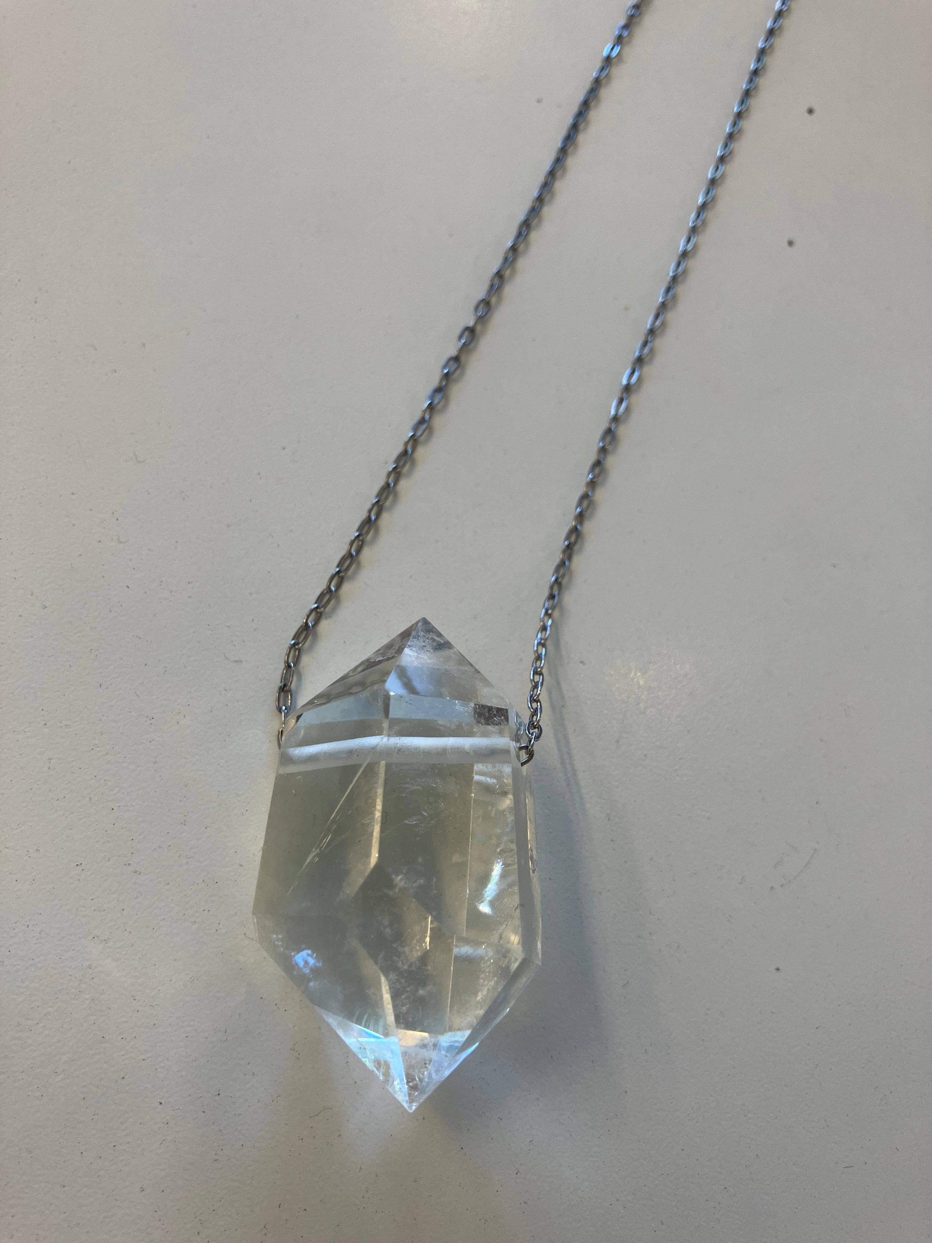 Crystal Quartz Necklace - Clear