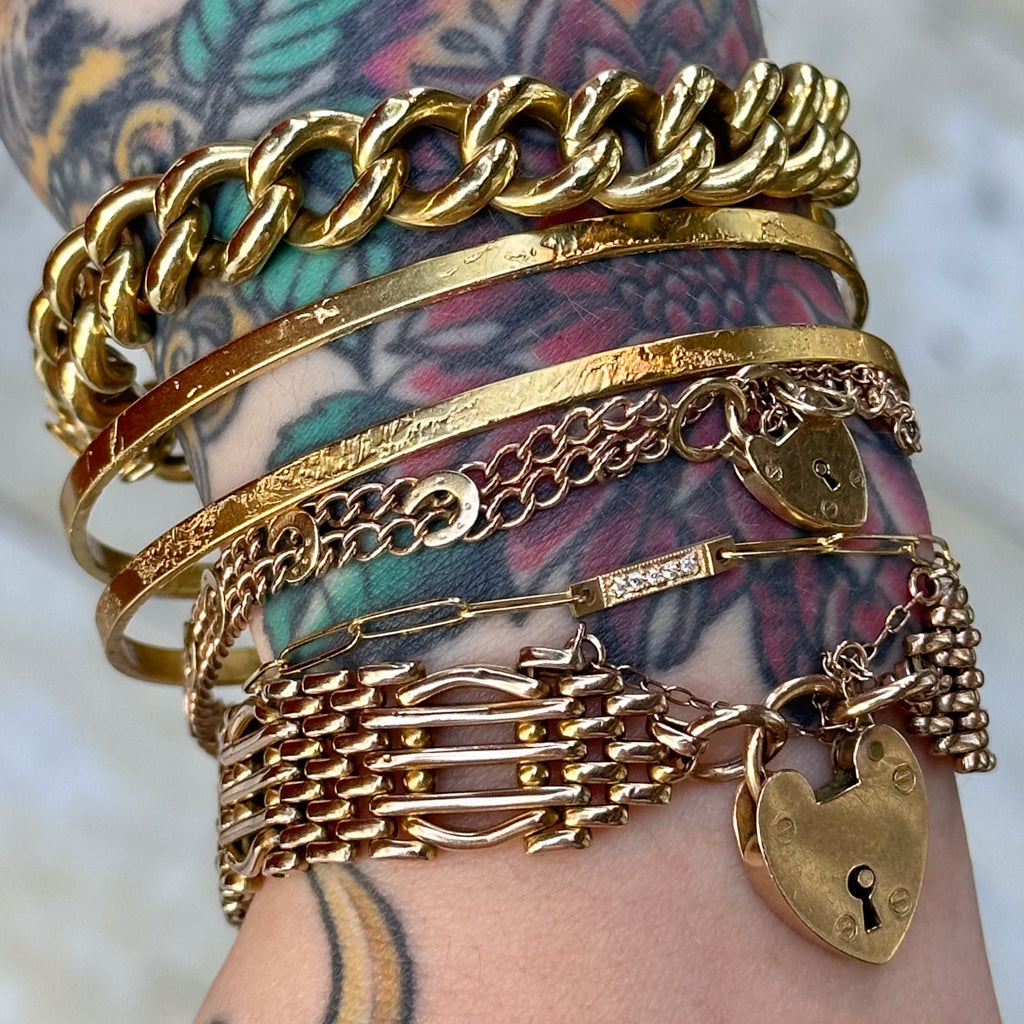 Thin Acid-Etched Bangle