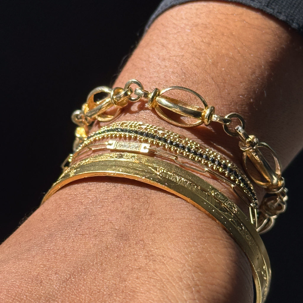 Thin Acid-Etched Bangle