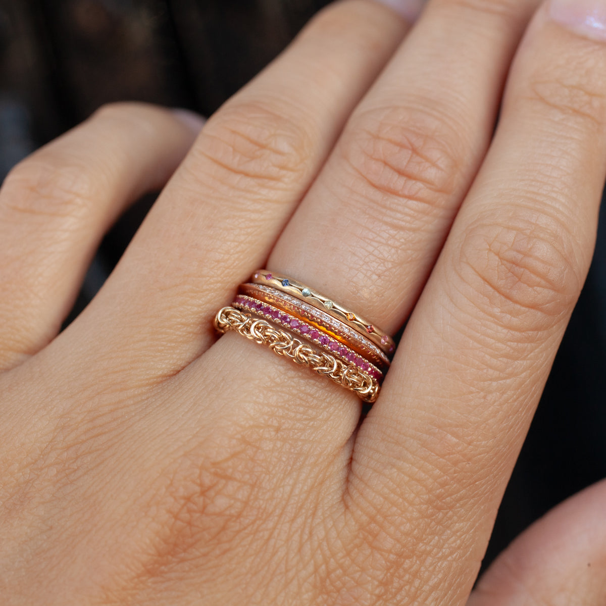 Rainbow Scallop Band - 2mm