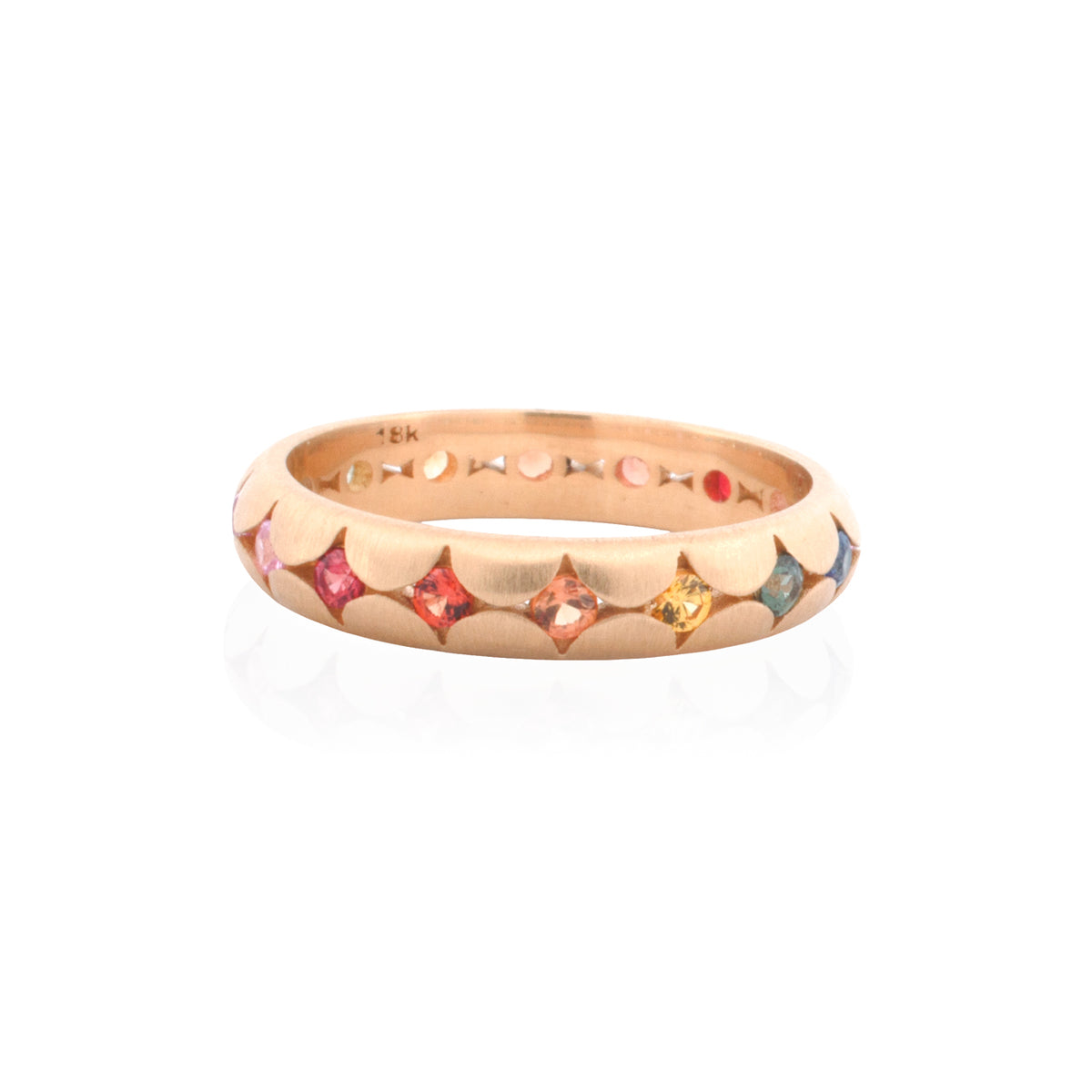 Rainbow Scallop Band - 4mm