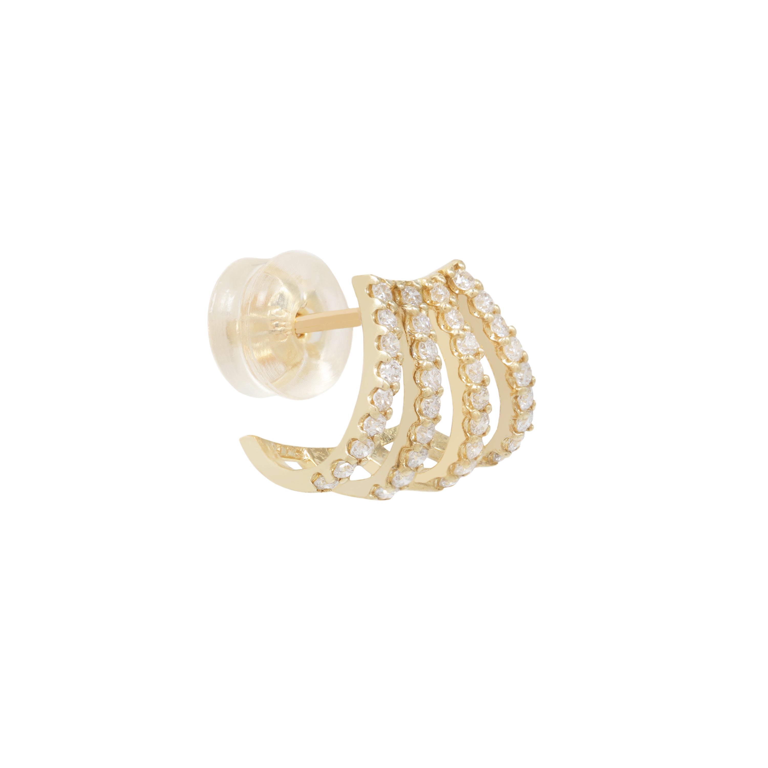 Four Strand Cuff Earring - Diamond