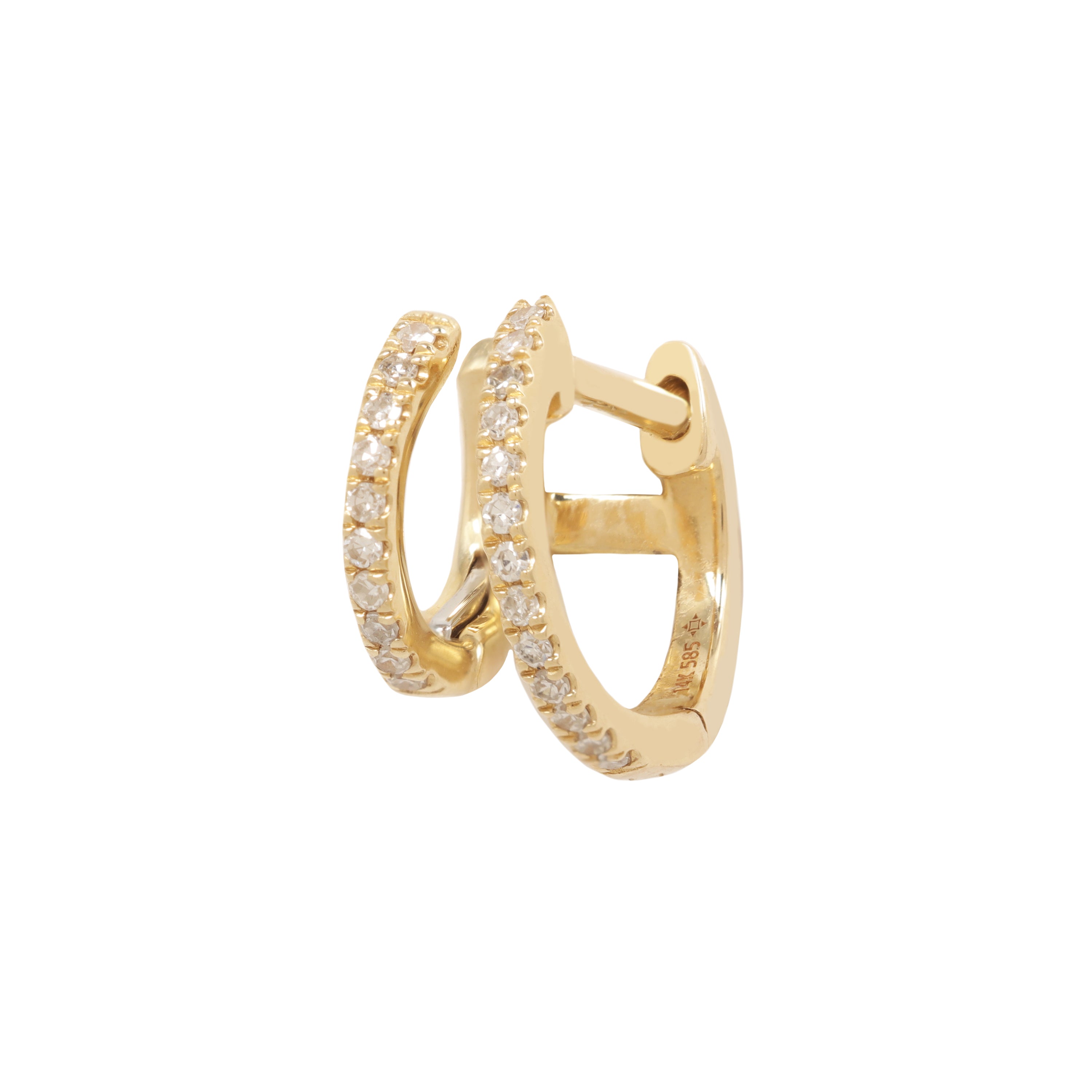 Double Illusion Huggie Clicker Earring