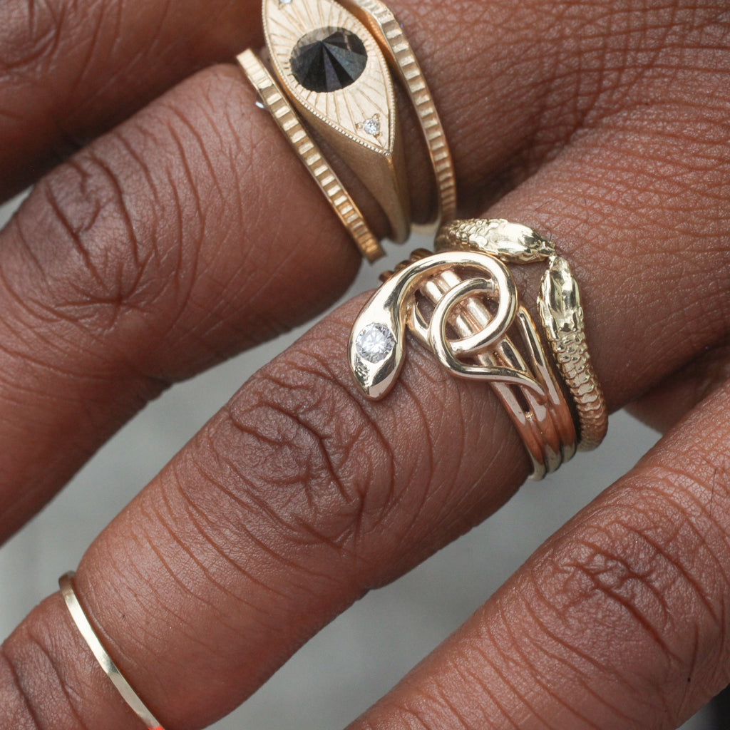 Music Note Snake Ring