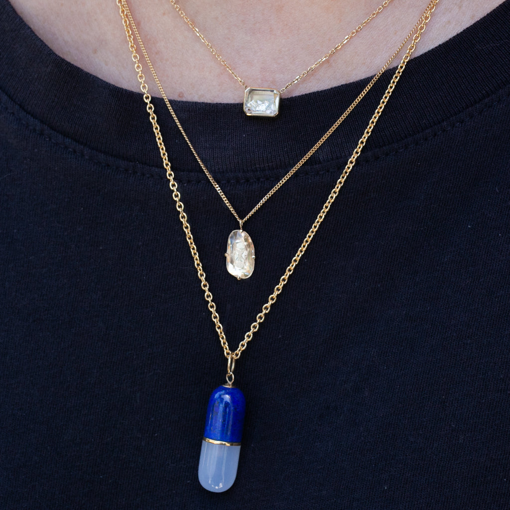 Esmeralda Shaker Necklace - White Diamond