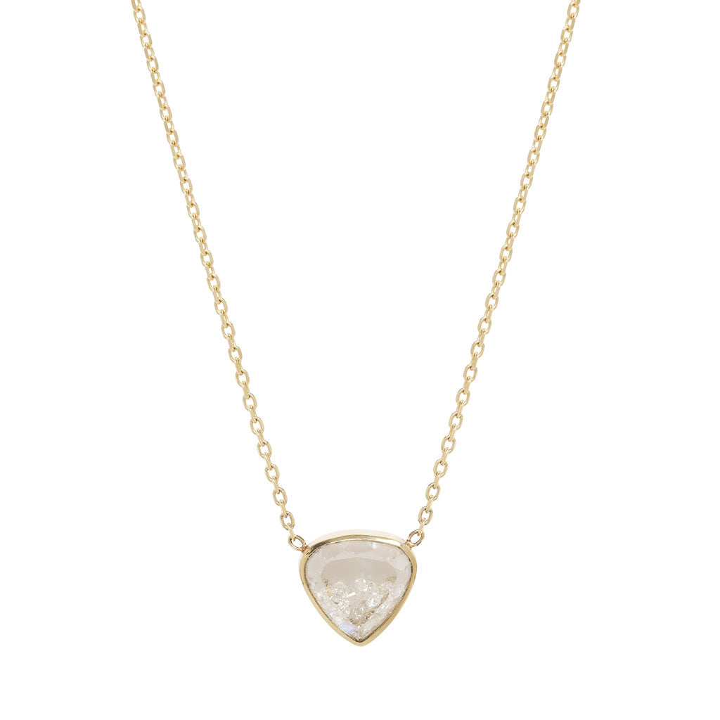 White Diamond Naipe Heartish Shaker Necklace