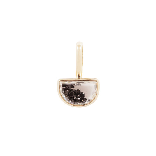 Sorriso Miniature Half Moon Shaker Charm