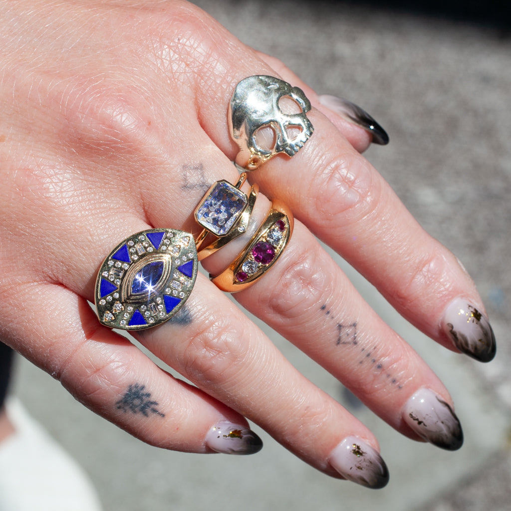 Esmeralda Shaker Ring - Blue Sapphire