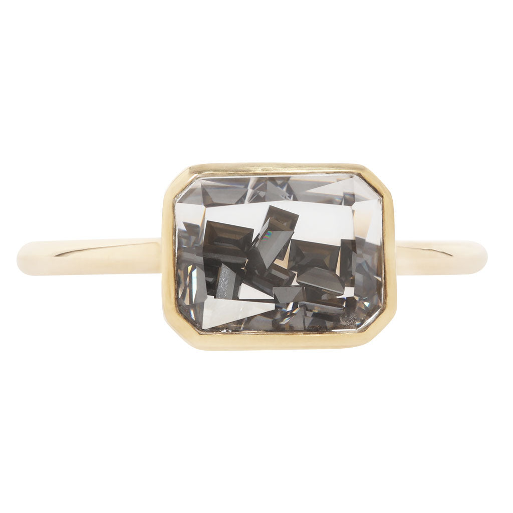 Black Diamond Esmeralda Shaker Ring