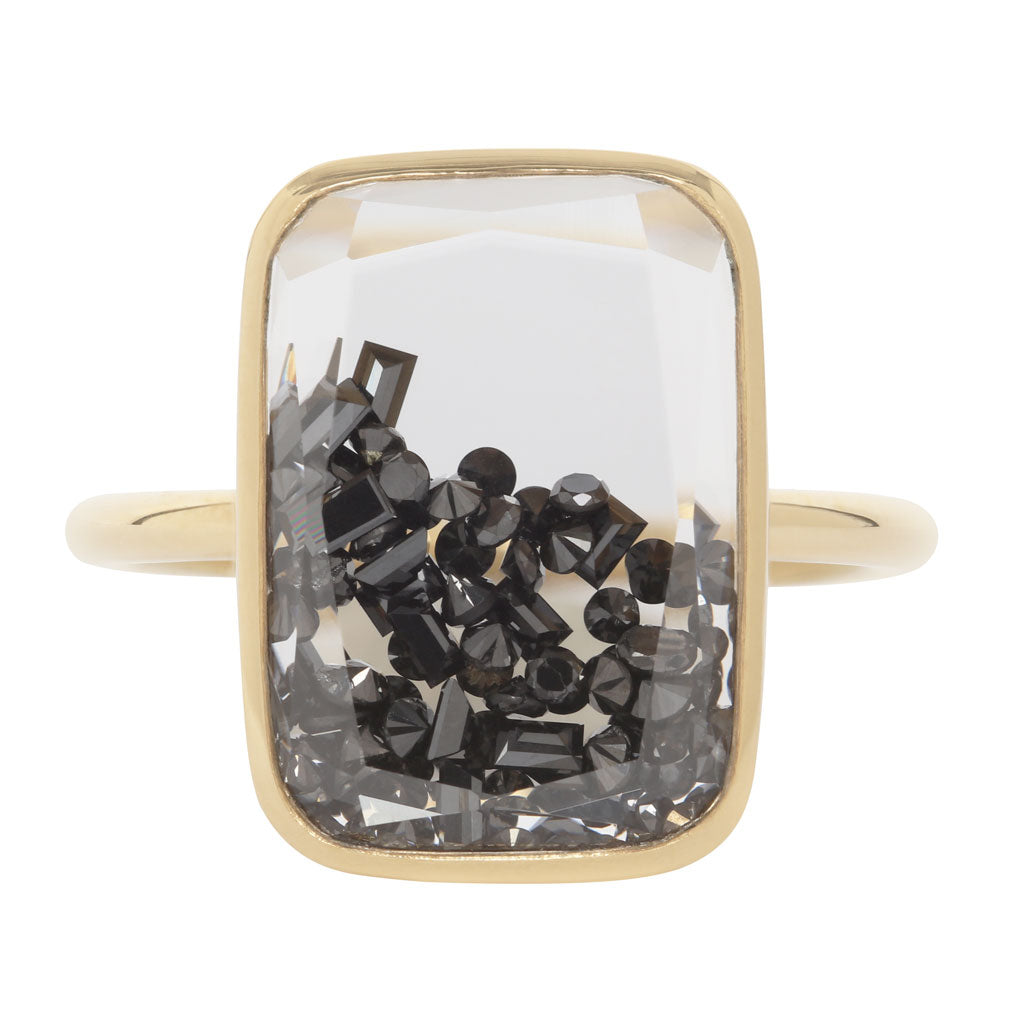 Ten Fourteen Shaker Ring - Black Diamond