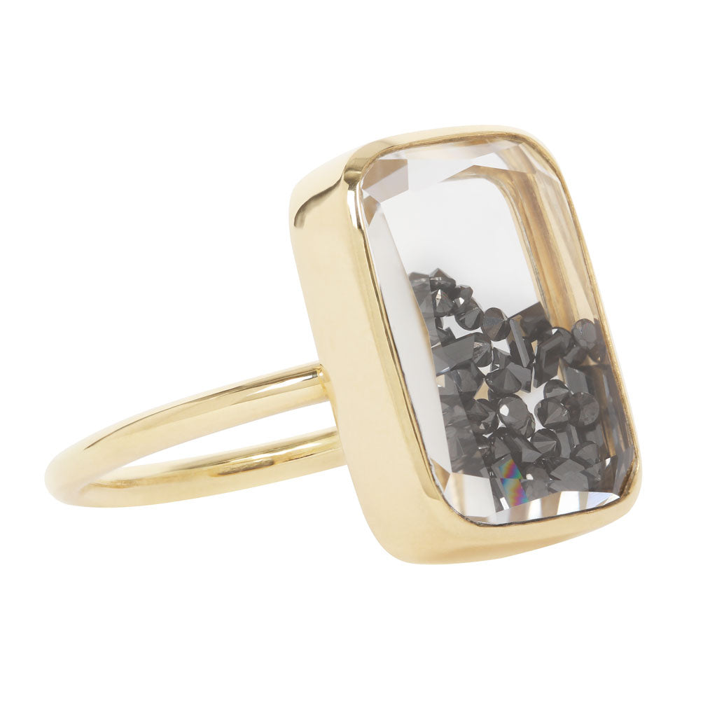 Ten Fourteen Shaker Ring - Black Diamond
