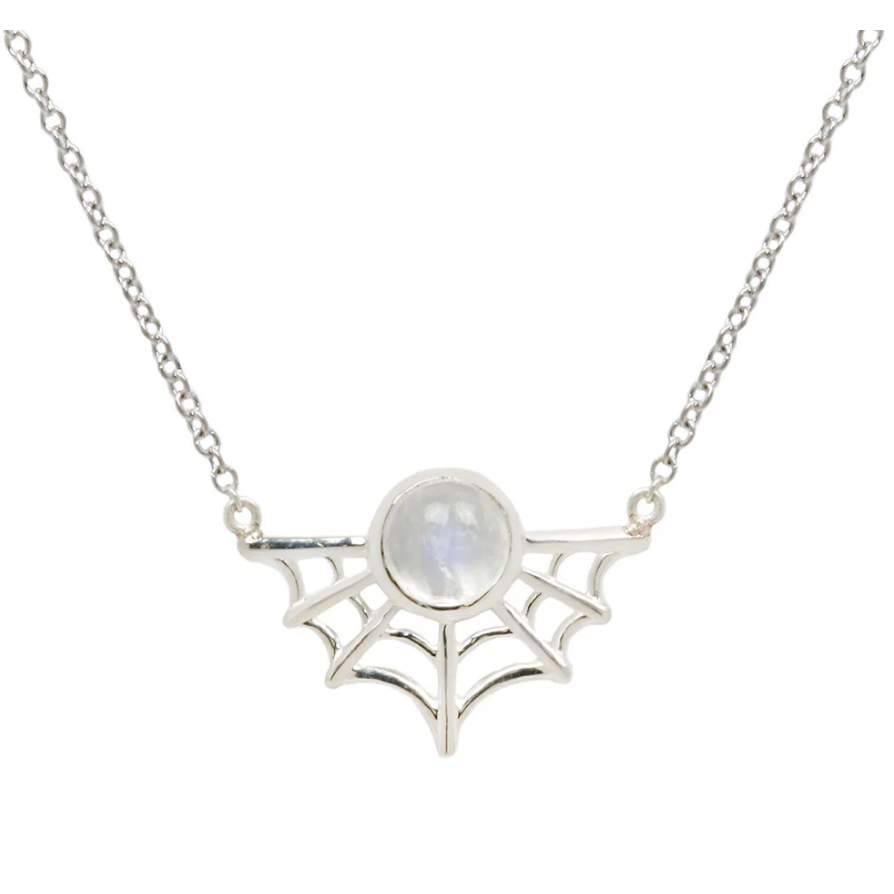 Moonstone Web Necklace