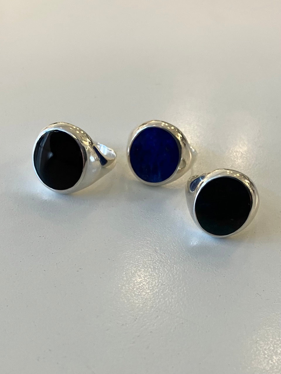 Oval Inlay Signet Ring