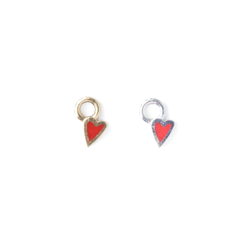 Enamel Ticker Heart Charm