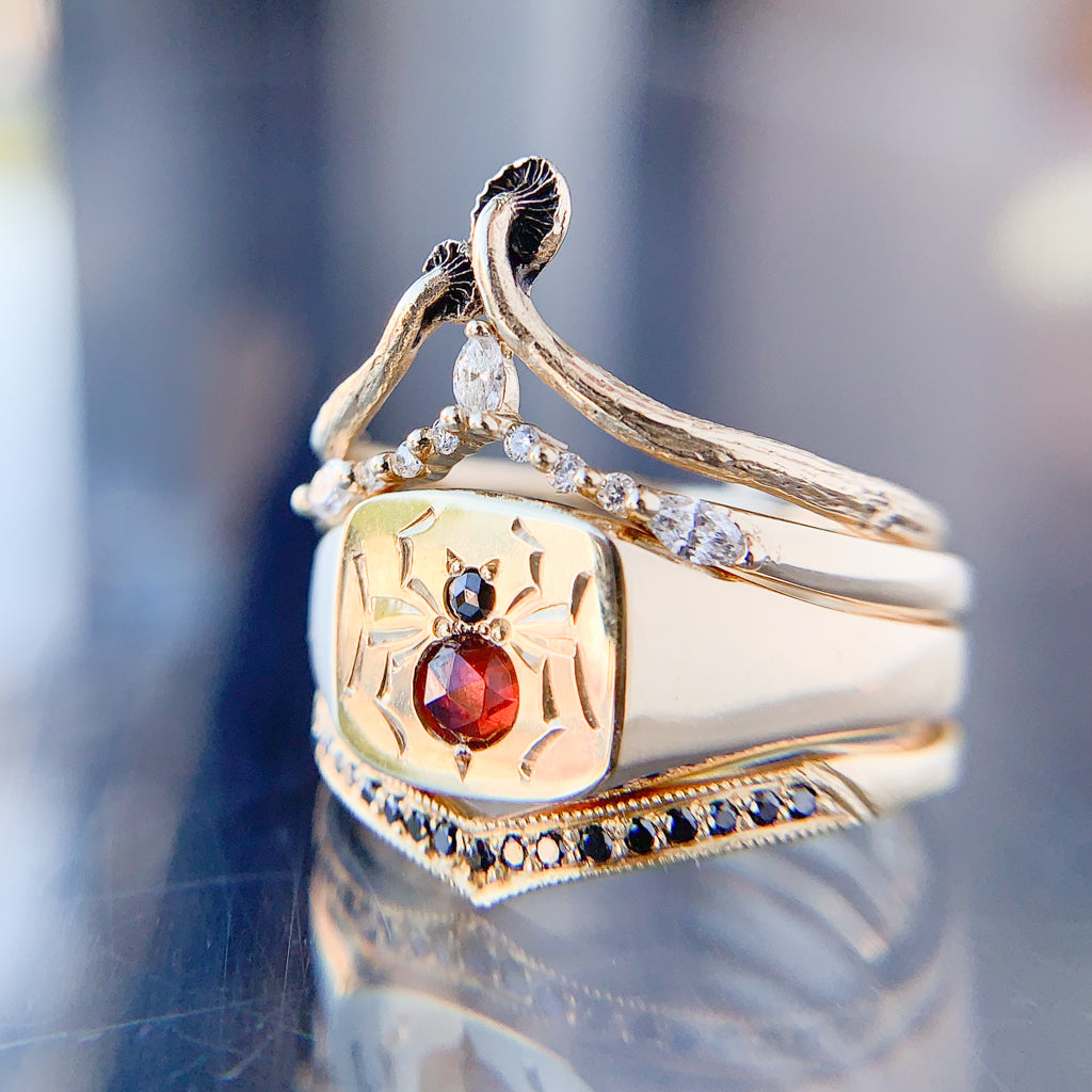 Baby Widow Signet Ring