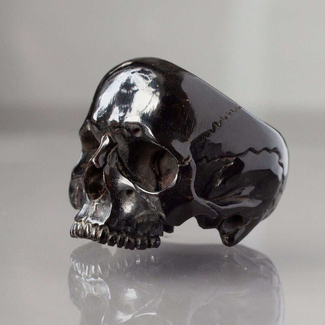 Yorick Negra Death's Head Ring