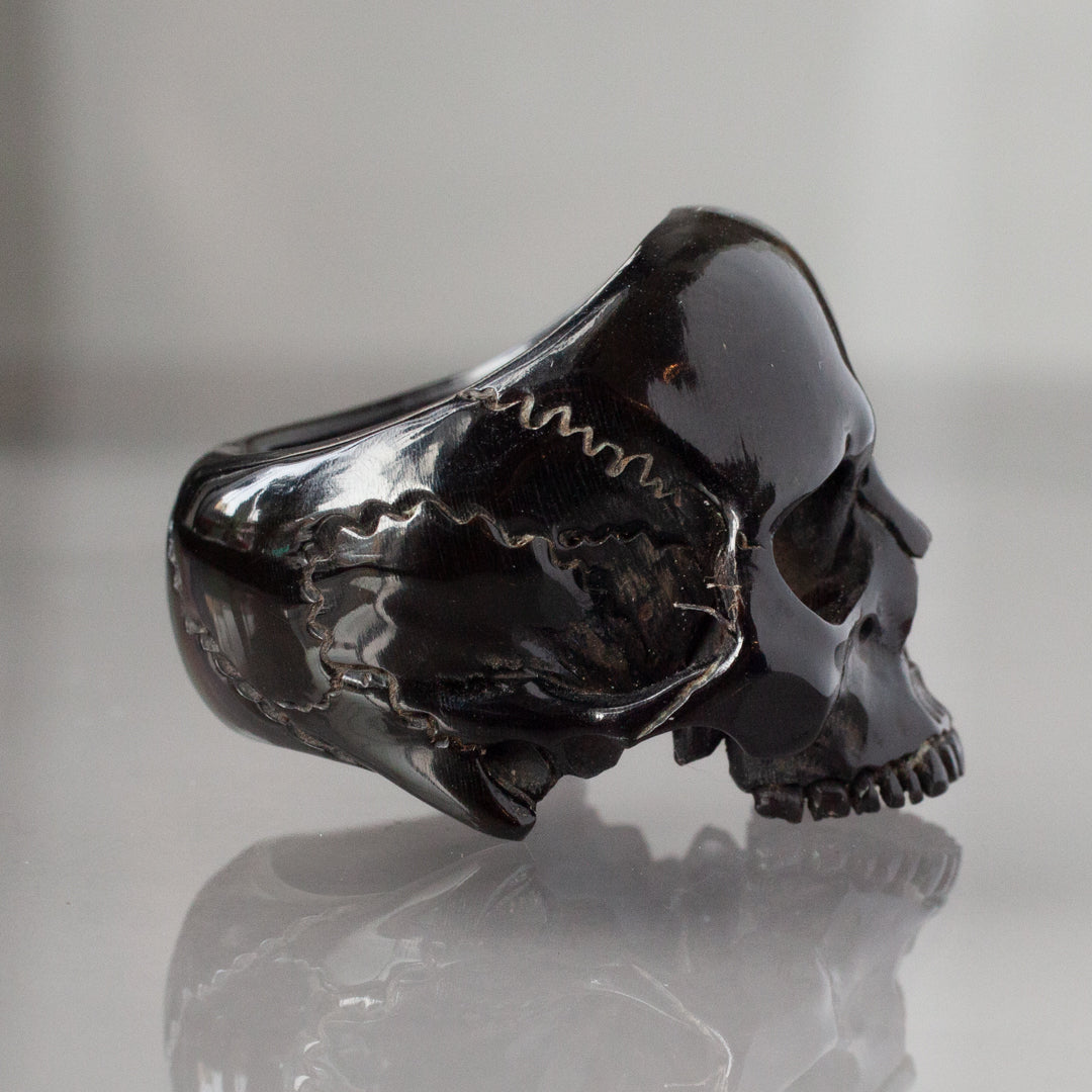 Yorick Negra Death's Head Ring