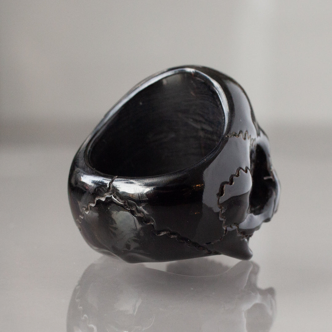 Yorick Negra Death's Head Ring