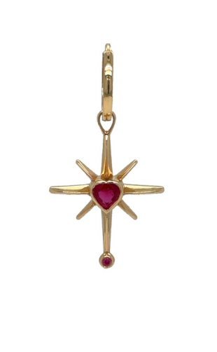 Star Heart Single Earring
