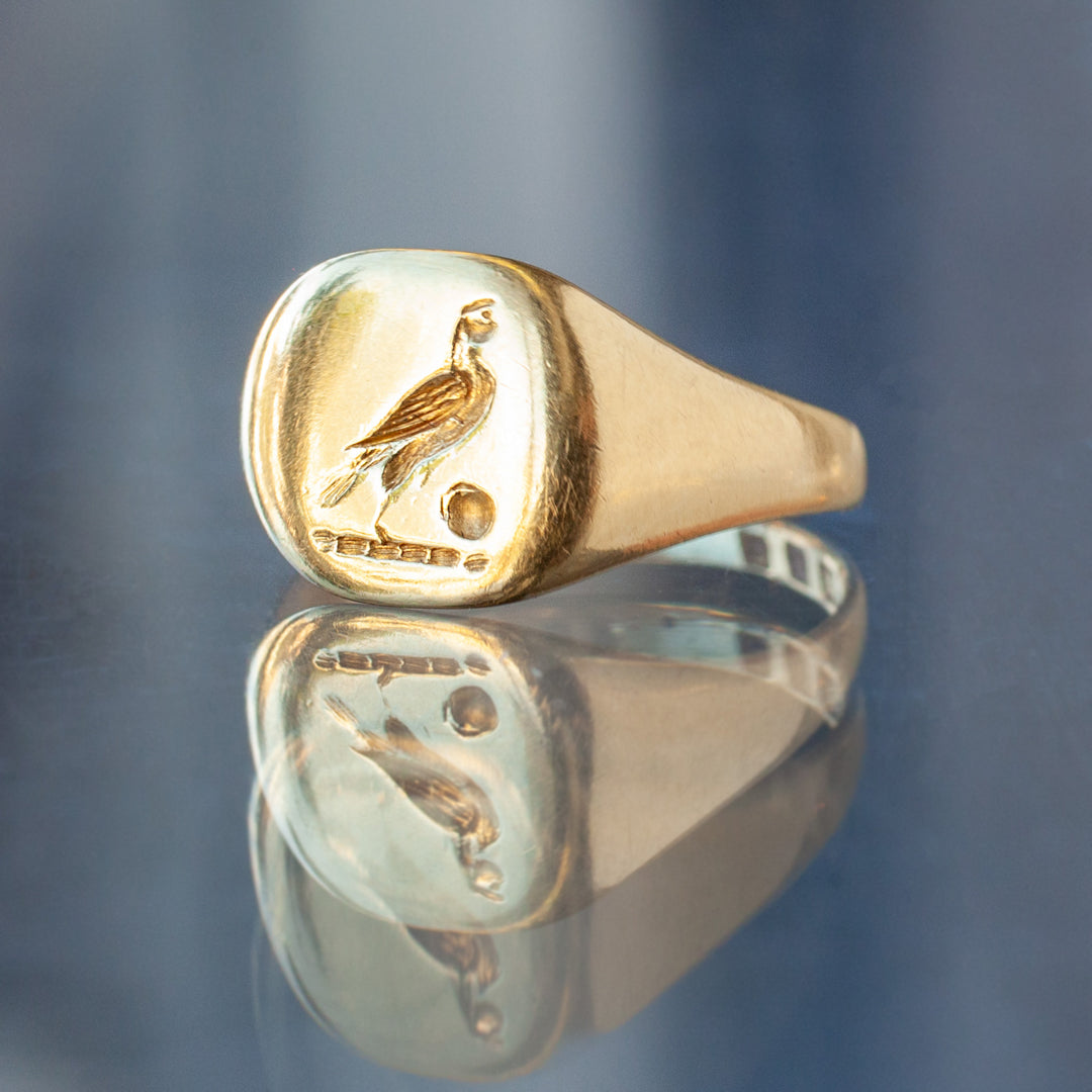 Vintage Eagle Crest Signet Ring